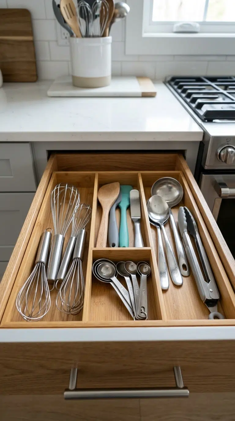005 Drawer Dividers Everywhere An open kitchen utensil