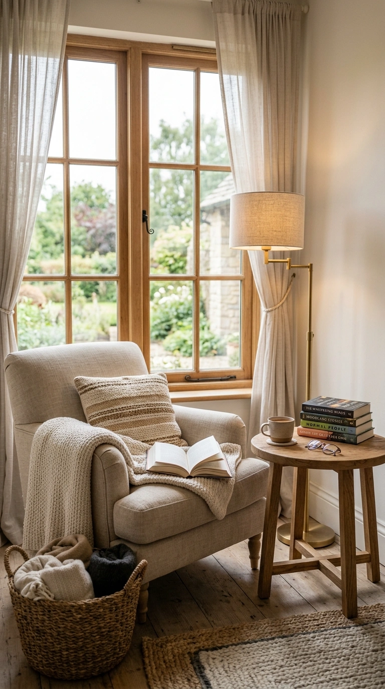 005 Soft Reading Nook A small reading nook beside a la