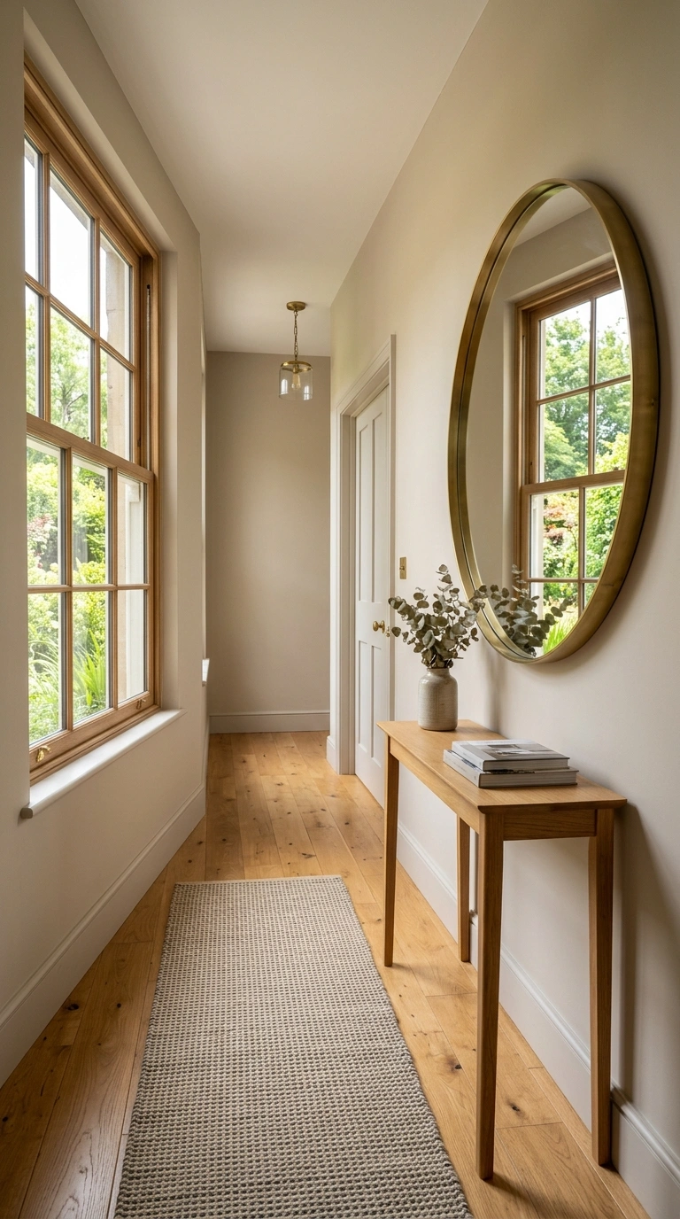 006 Mirror Placement Trick A hallway with a large roun