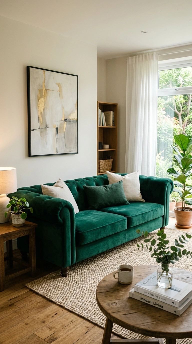 006 Use a Statement Sofa A living room featuring a dee