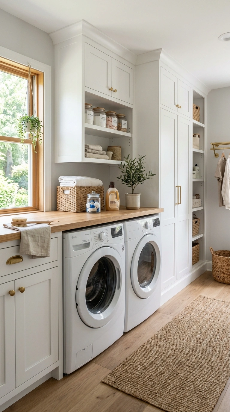 007 Built in Cabinetry White built in cabinets surroun