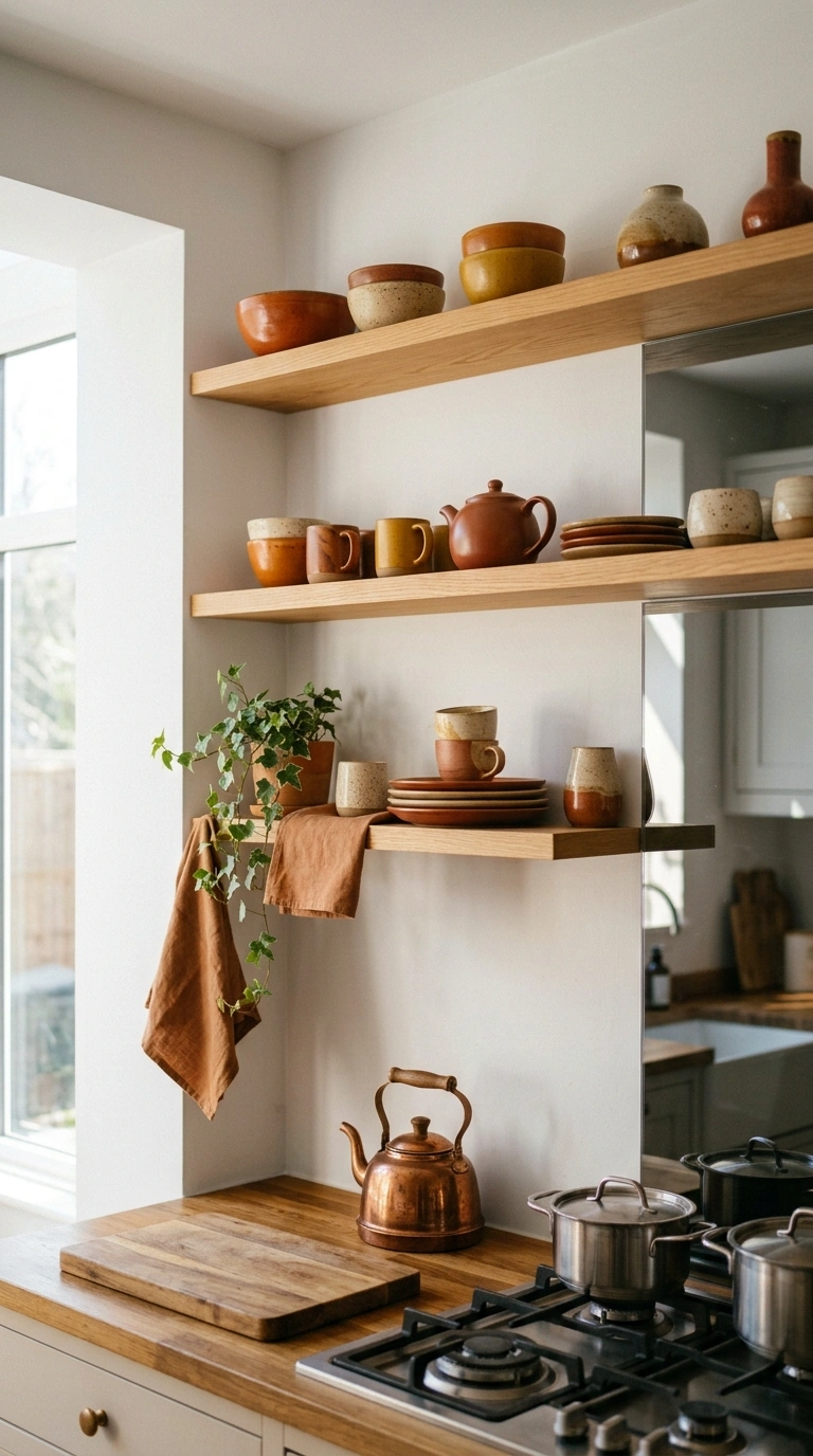 008 Bare White Walls A kitchen with a soft warm painte