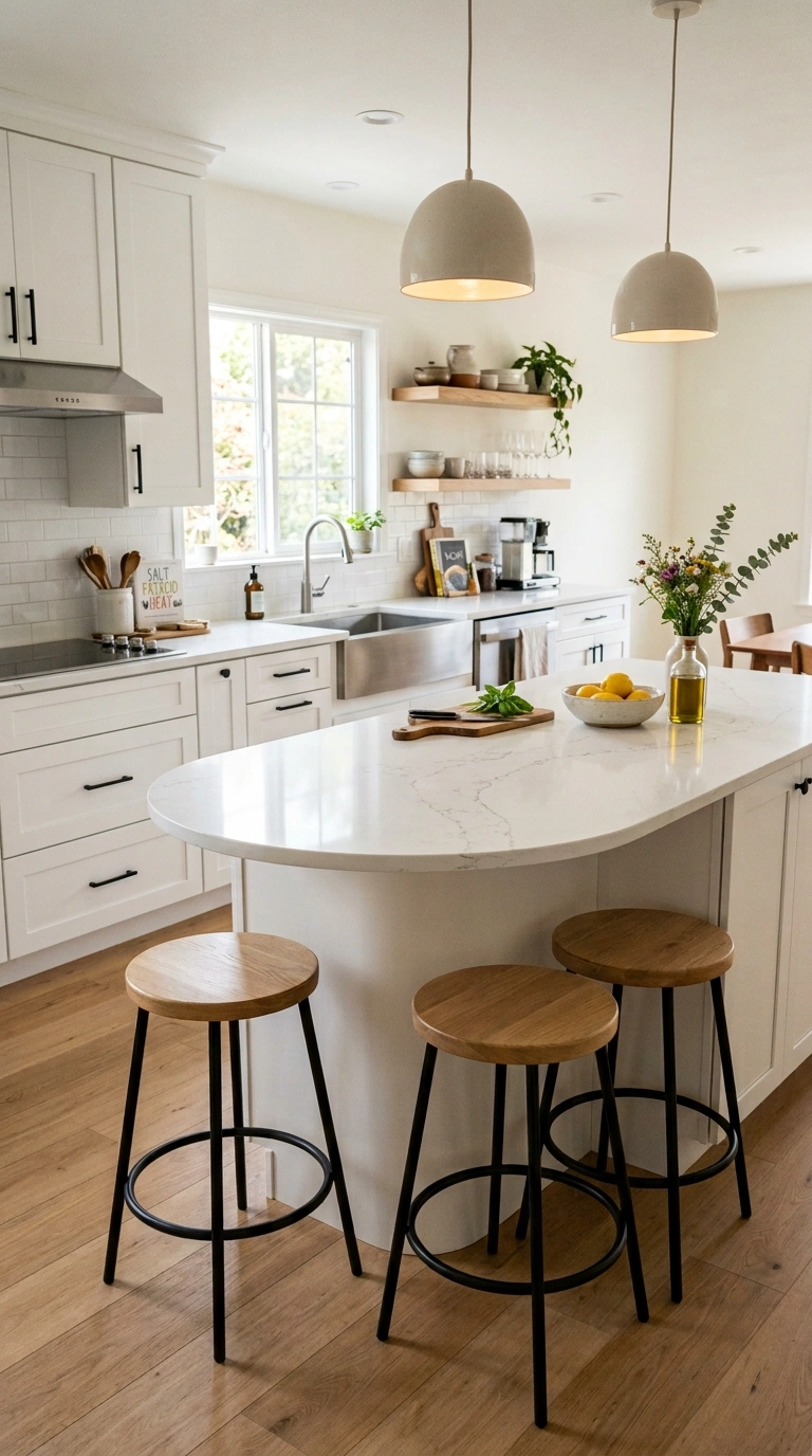 008 Curved Peninsula Shape A kitchen with a peninsula