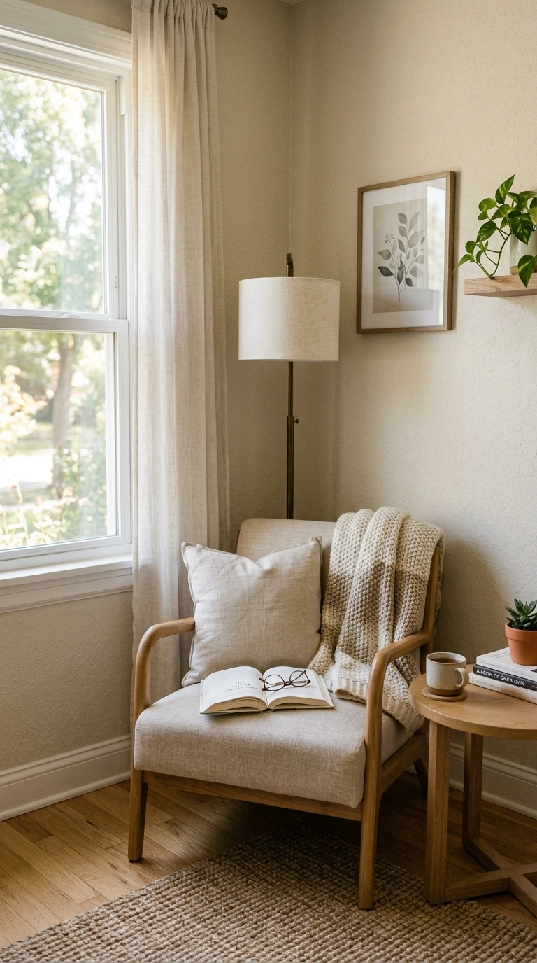 008 Reading Nook Corner A small bedroom corner near a