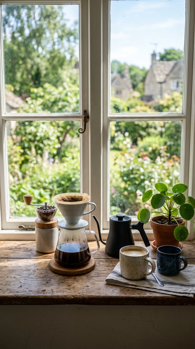 008 Windowsill Coffee Spot A deep kitchen windowsill h