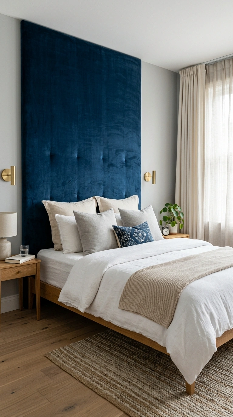 009 Create a Fabric Headboard Wall A bedroom with a la