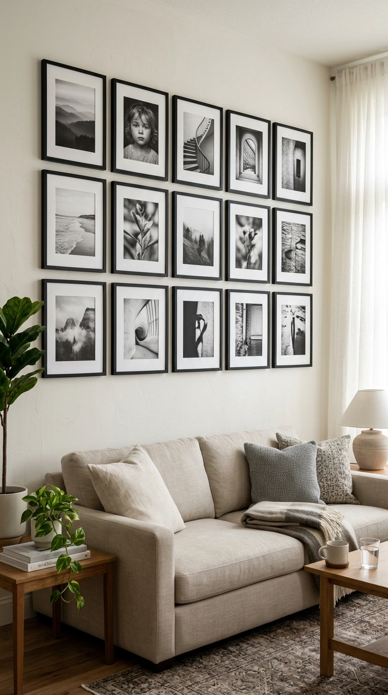 009 Matching Frame Gallery A gallery wall of matching