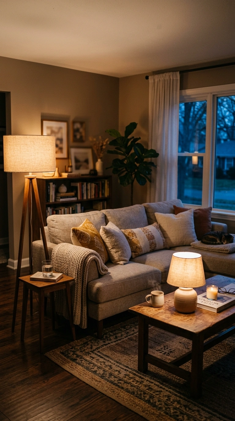 009 Soft Ambient Lighting An evening living room scene