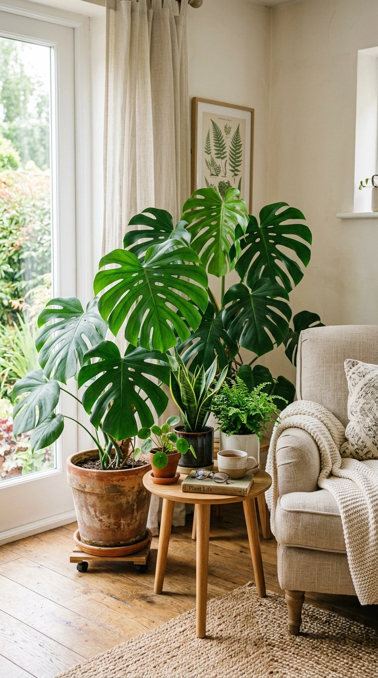 011 Add Plants and Greenery A living room corner with
