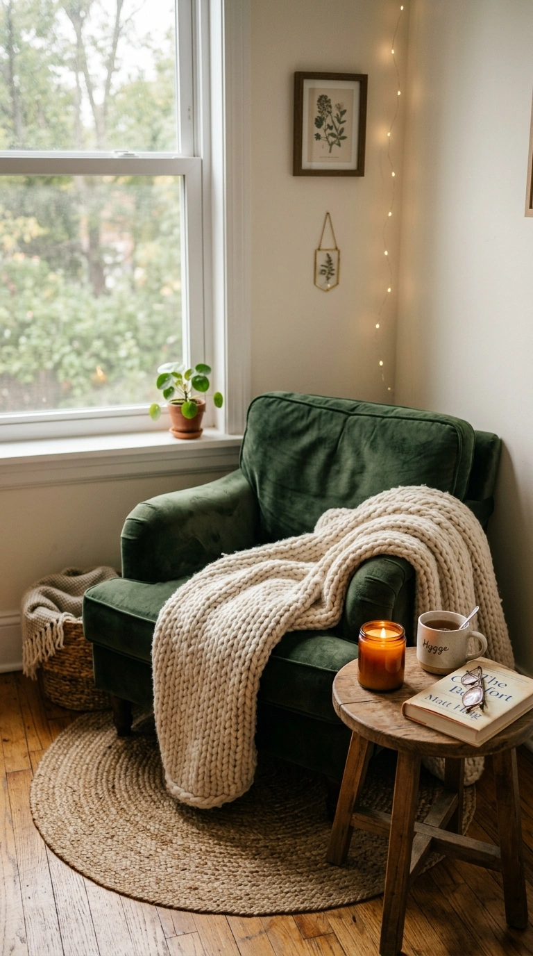 011 Cozy Corner Nook A small apartment corner with a s