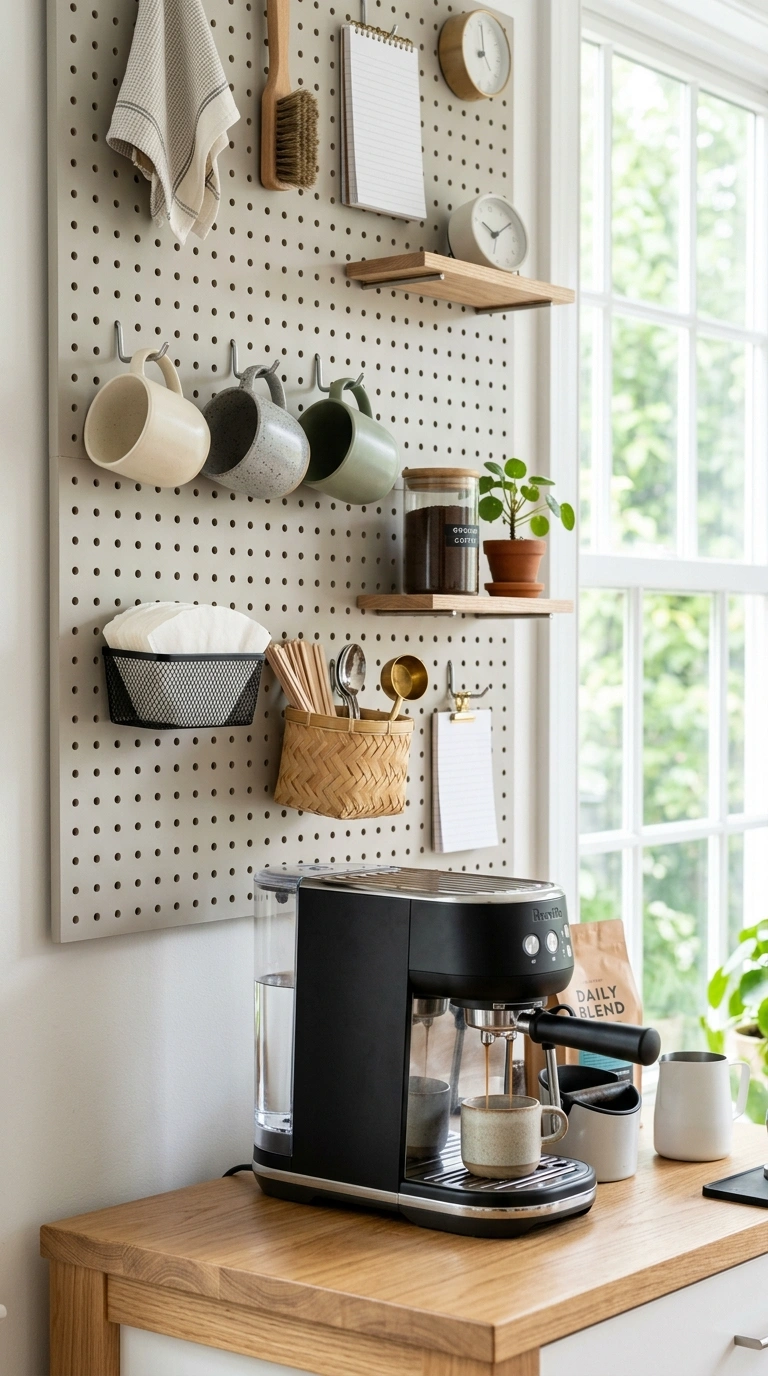 011 Pegboard Organizer Wall A soft neutral colored peg