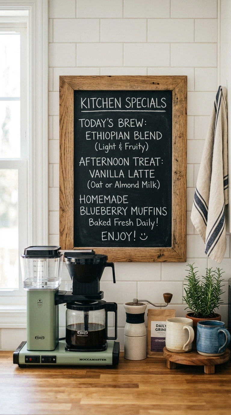 012 Chalkboard Menu Sign A small wood framed chalkboar