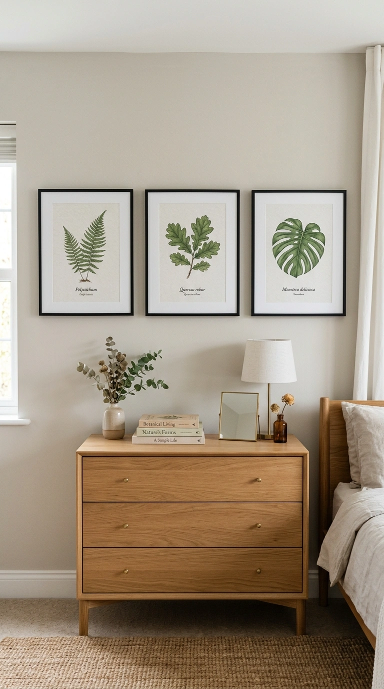 012 Display Framed Botanical Prints Three framed botan