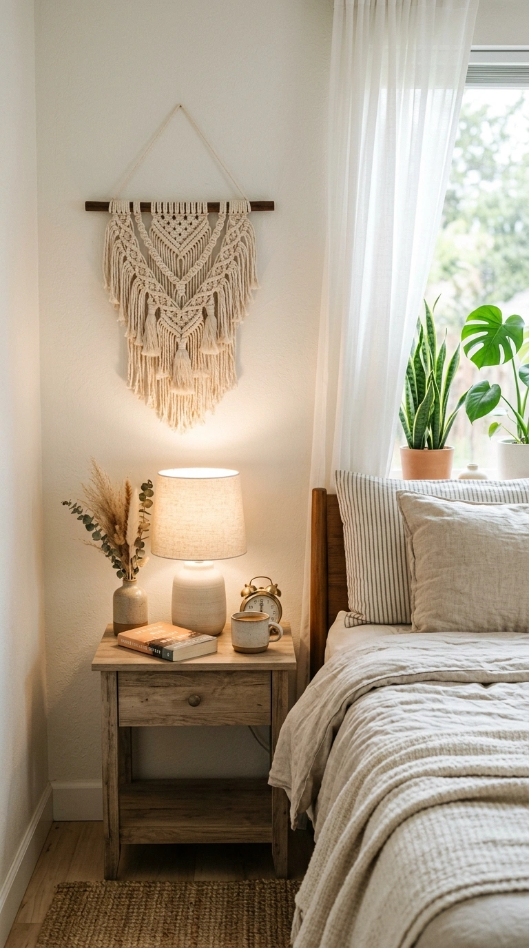 014 Hang a Macrame Wall Hanging A small natural cotton