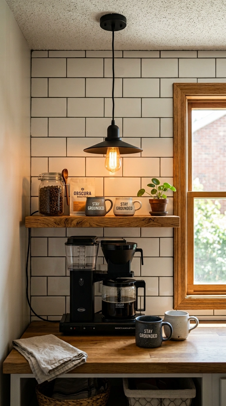 014 Hanging Pendant Light A small black pendant light