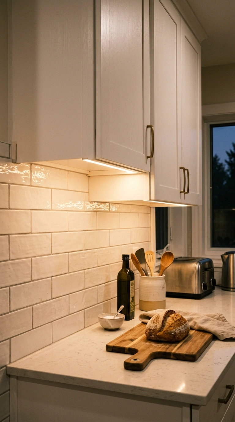 014 Under Cabinet Lighting A kitchen counter and tile
