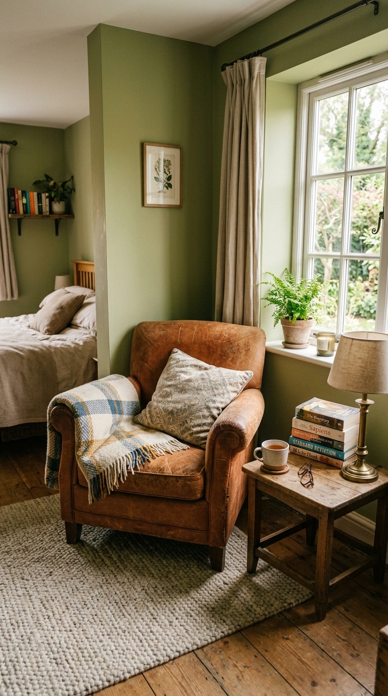 015 Cozy Reading Nook A bedroom corner with a secondha