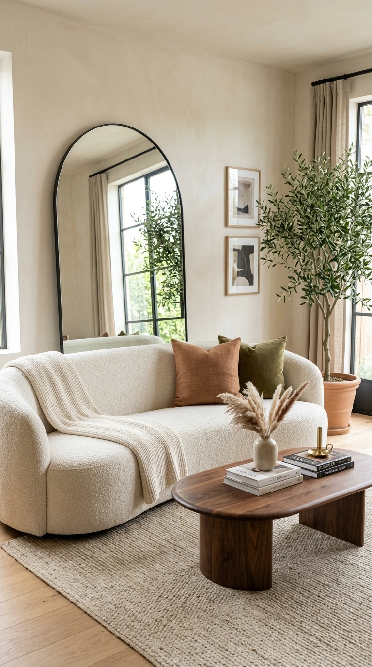 015 Curved Furniture Lines A modern living room with a
