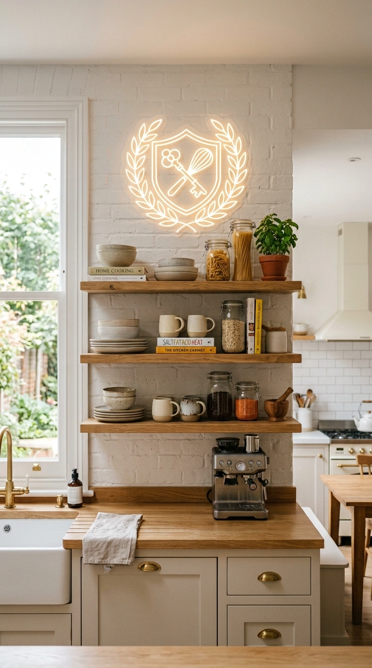 015 Neon Kitchen Sign A small warm white neon sign mou