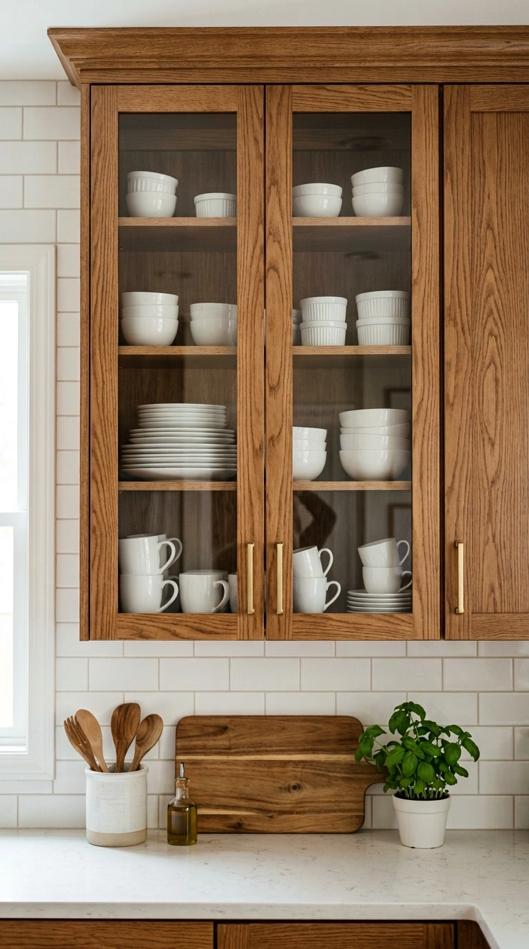 015 Simple Glass Cabinets A kitchen upper cabinet sect