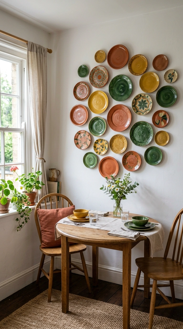 016 Ceramic Plate Wall A colorful cluster of ceramic p