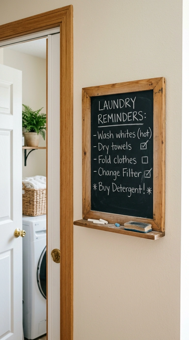 016 Chalkboard Task List A small wood framed chalkboar