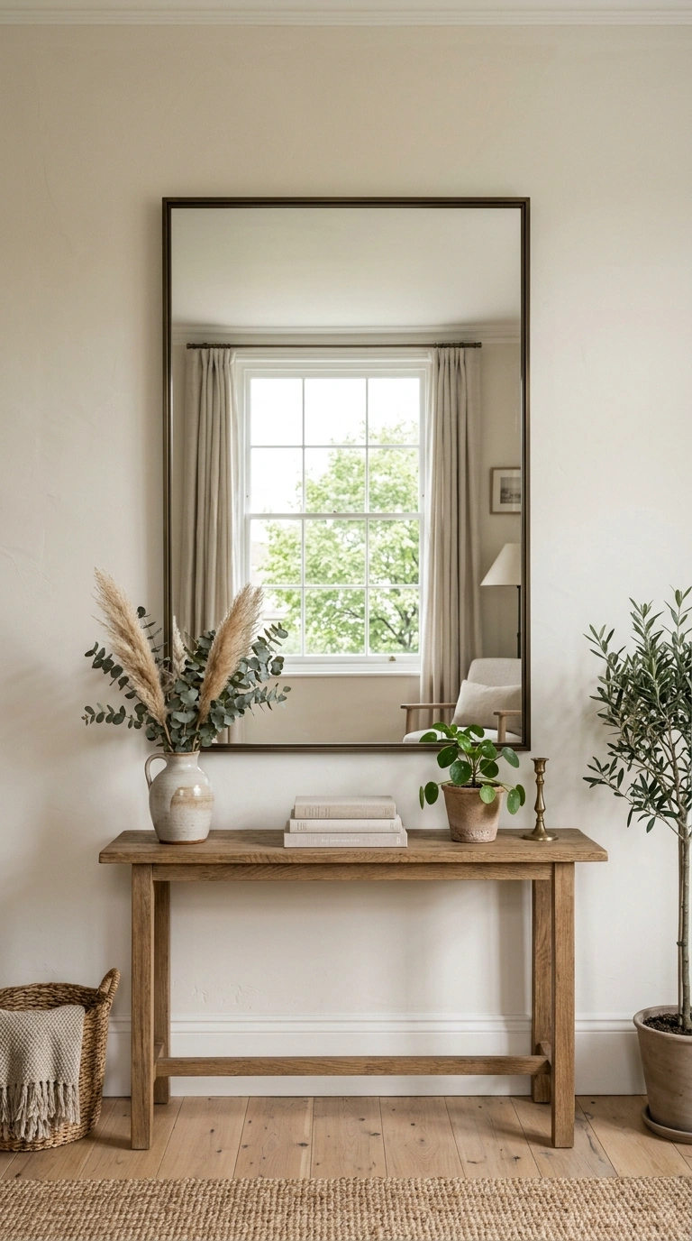 016 Mirror for Space A living room wall with a large t