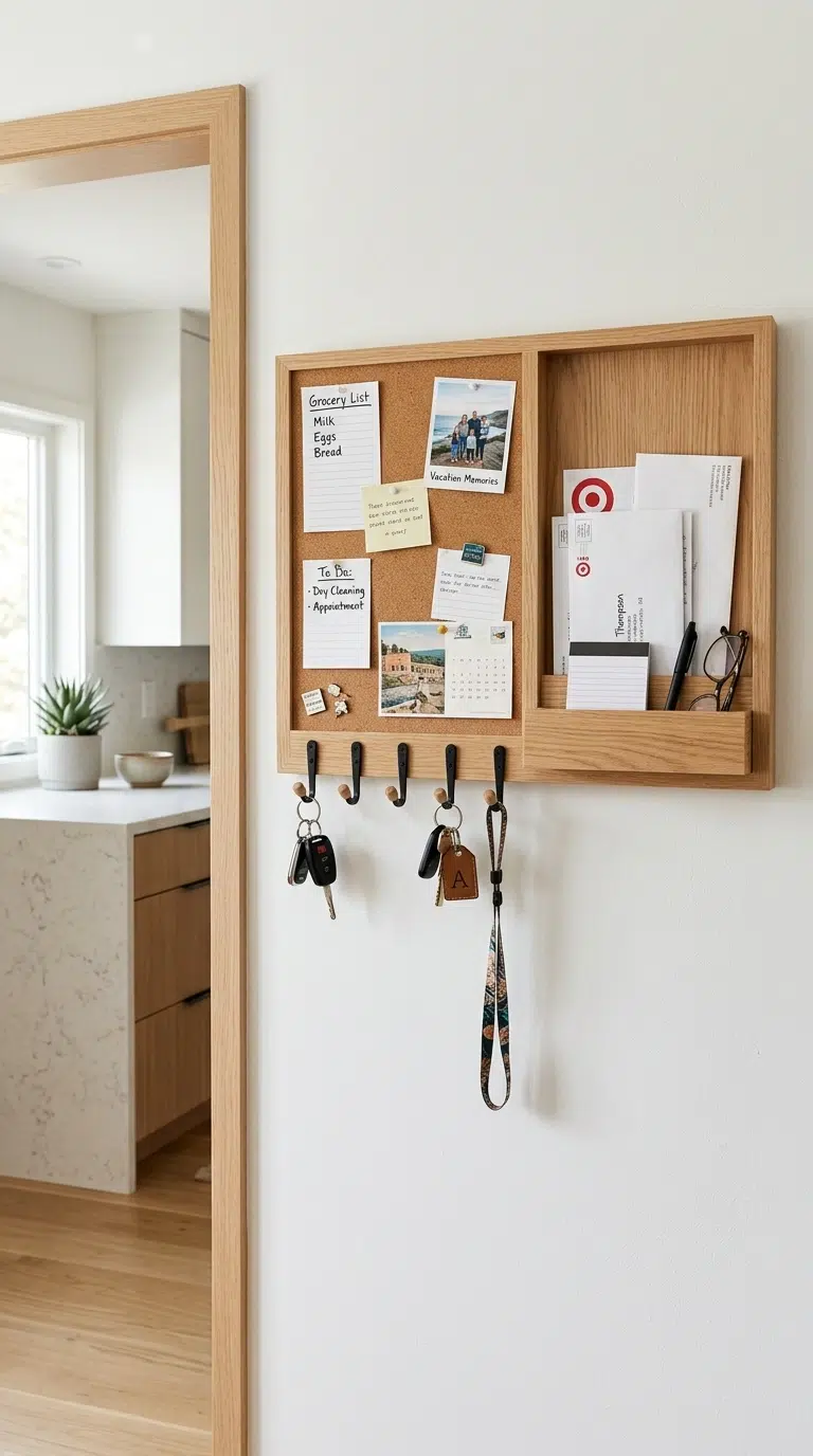 017 Command Center Wall A small kitchen entry wall wit