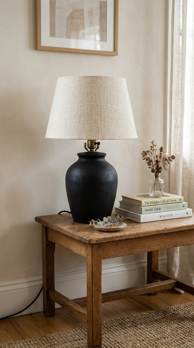 017 Thrift Store Lamps A side table with a secondhand
