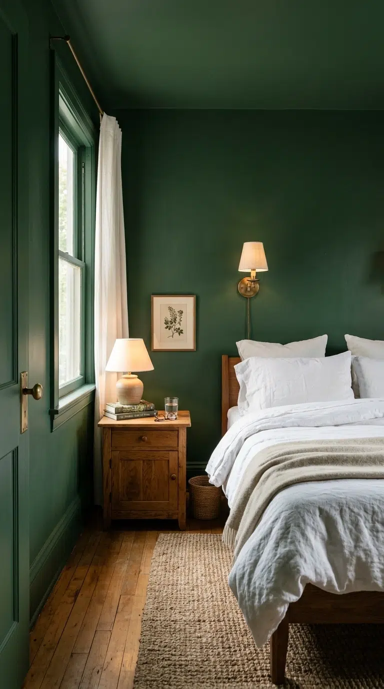 018 Color Drenched Rooms A small bedroom fully painted