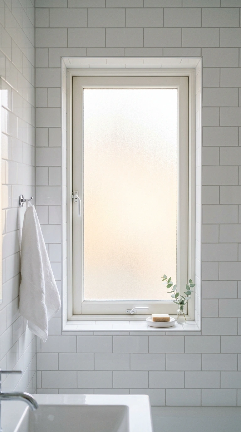 018 Mini Window Treatment A small bathroom window fitt