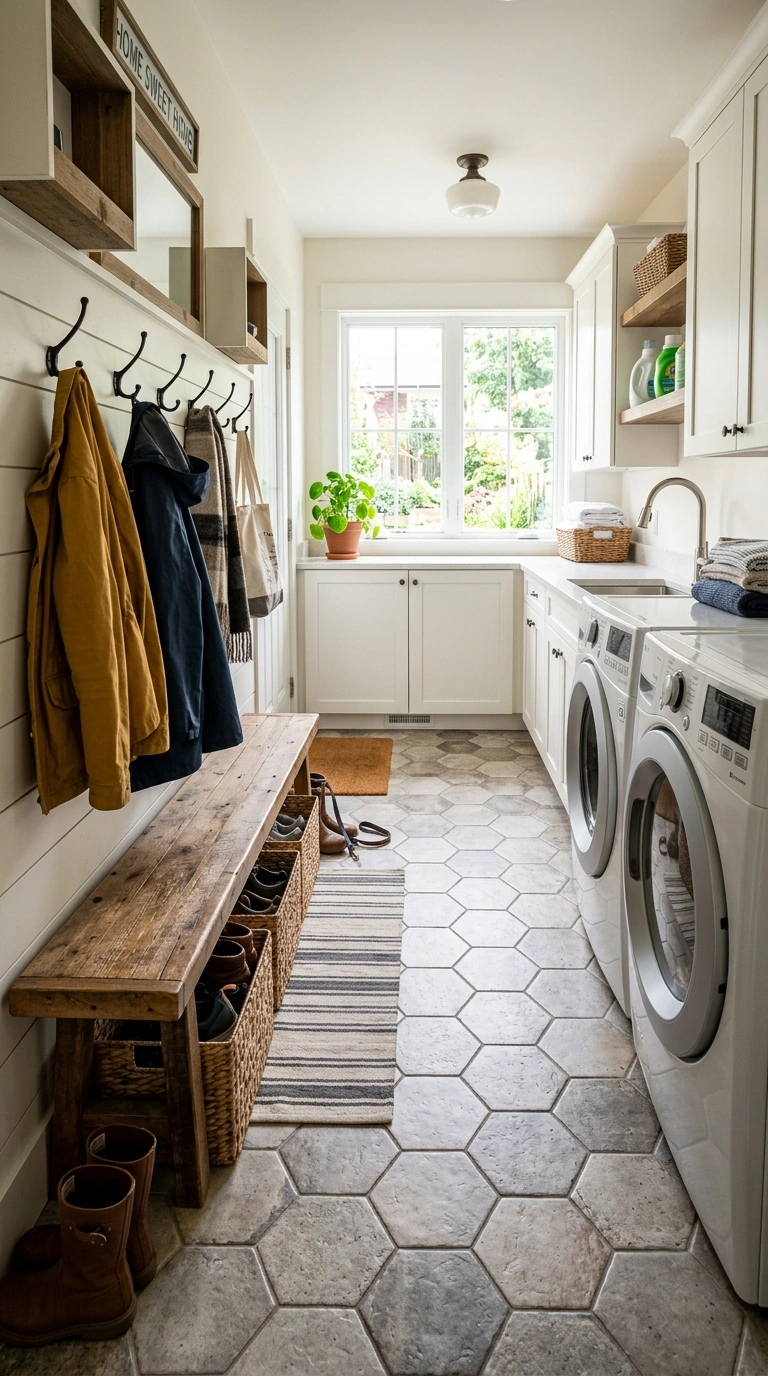 018 Multi Purpose Mudroom Combo A combined laundry and