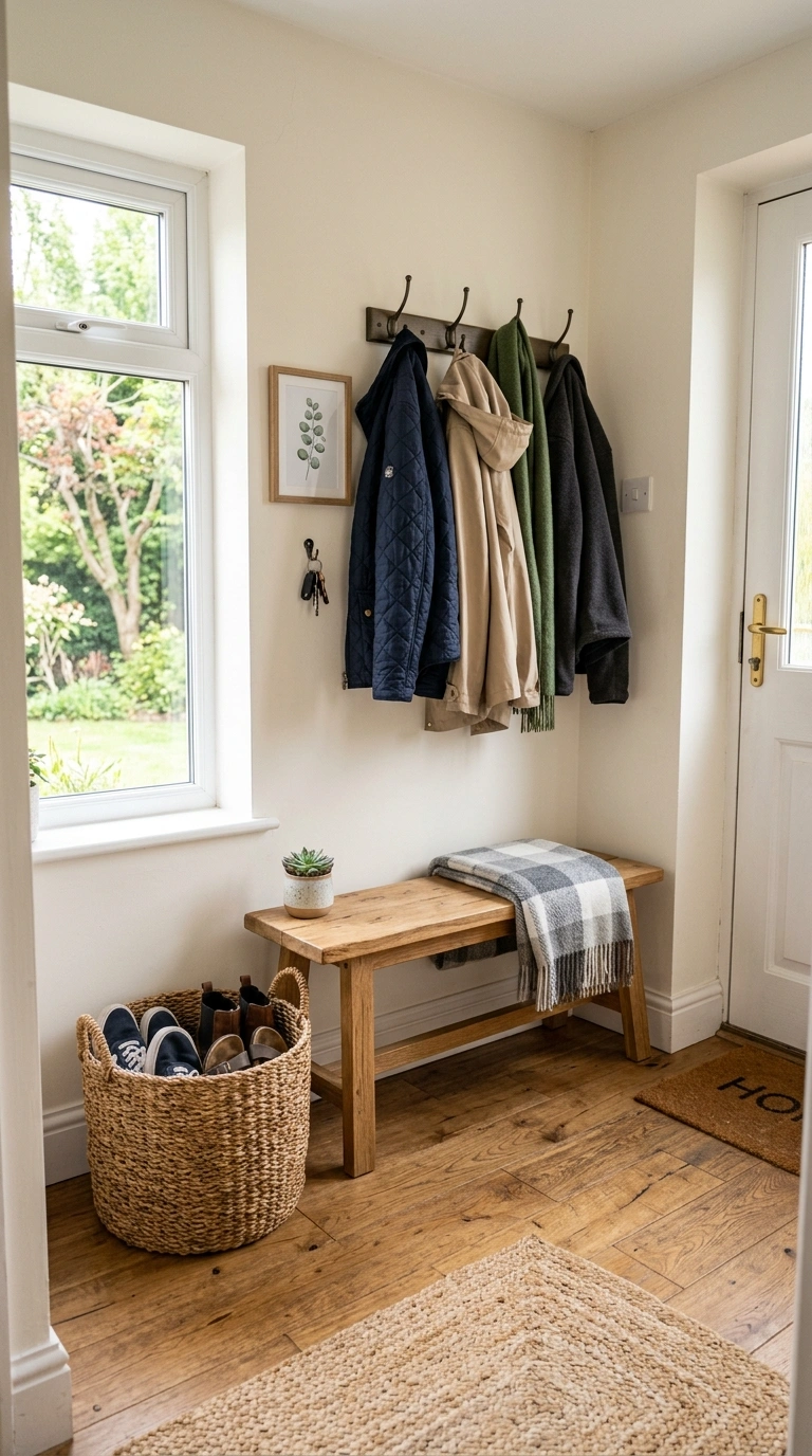 019 Budget Entryway Refresh A small entryway with a wo