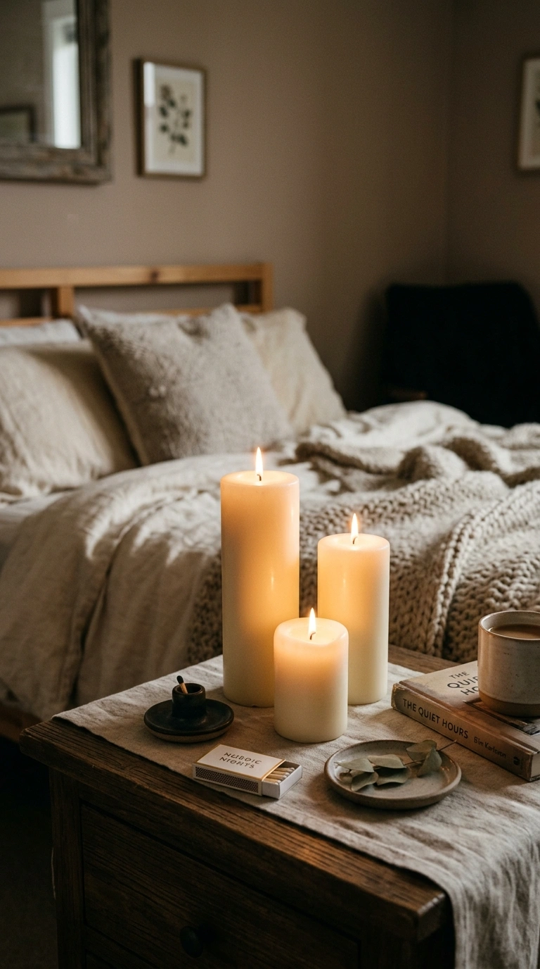 020 Candlelight Styling Touch A bedroom dresser or nig