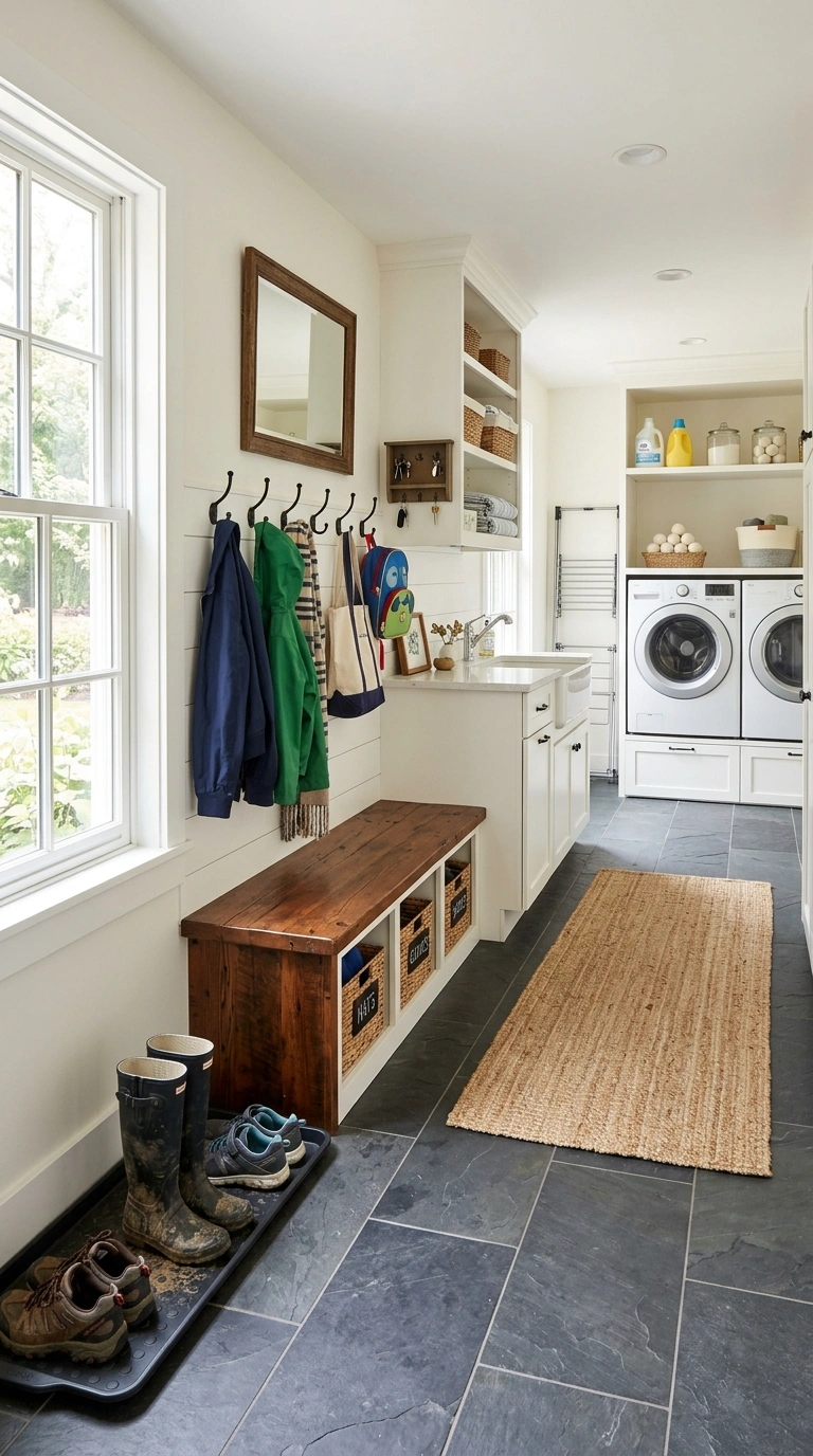 020 Mudroom Combo Layout A basement mudroom and laundr