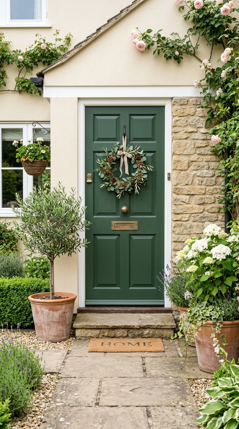020 Painted Front Door A home exterior featuring a dee