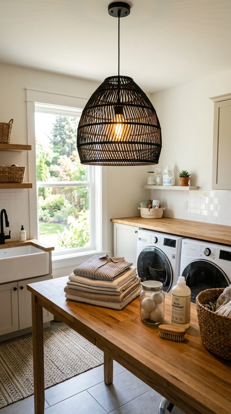 020 Statement Pendant Light A black pendant light with