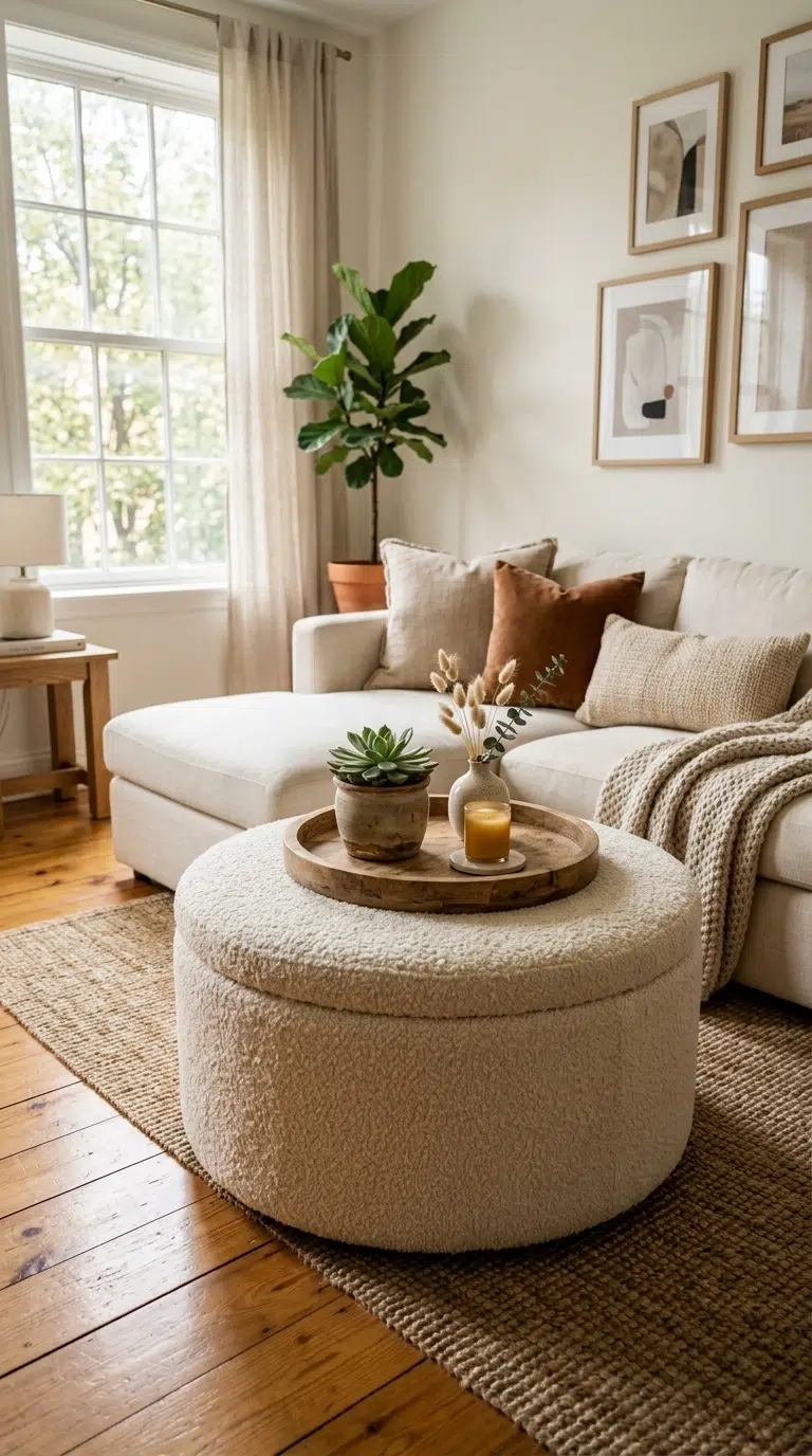 021 Multi Functional Ottomans A living room with a rou