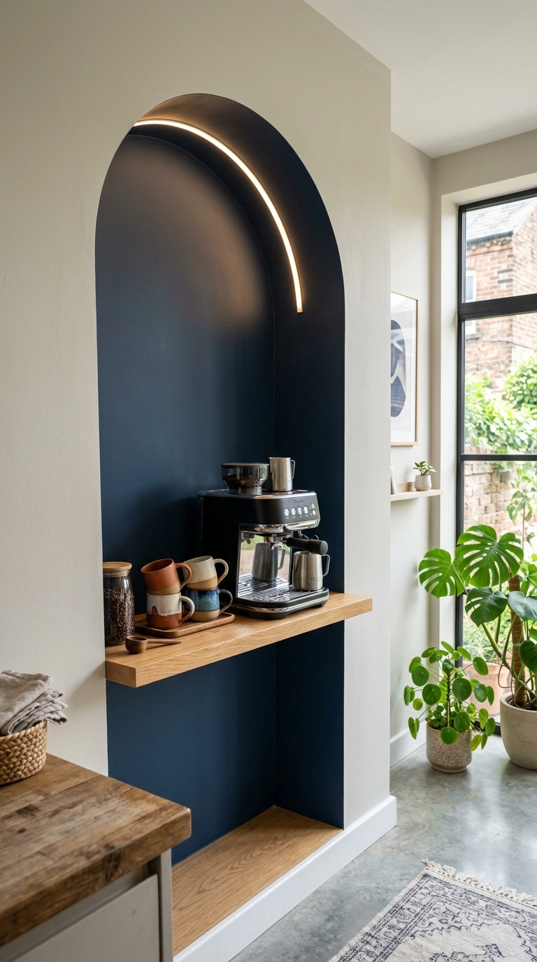 021 Wall Alcove Bar A built in wall alcove painted a c