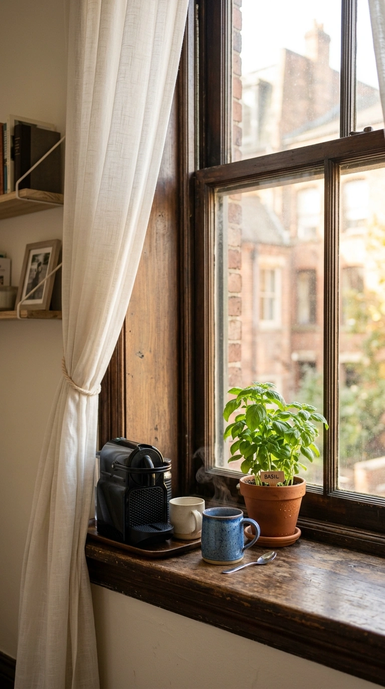 022 Window Nook Station A deep window sill in an older