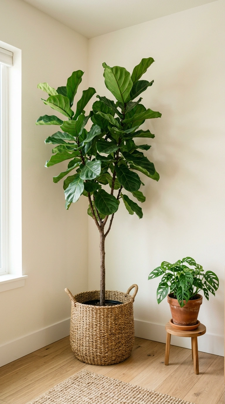 002 Tall Plant Corner A bright room corner with a tall