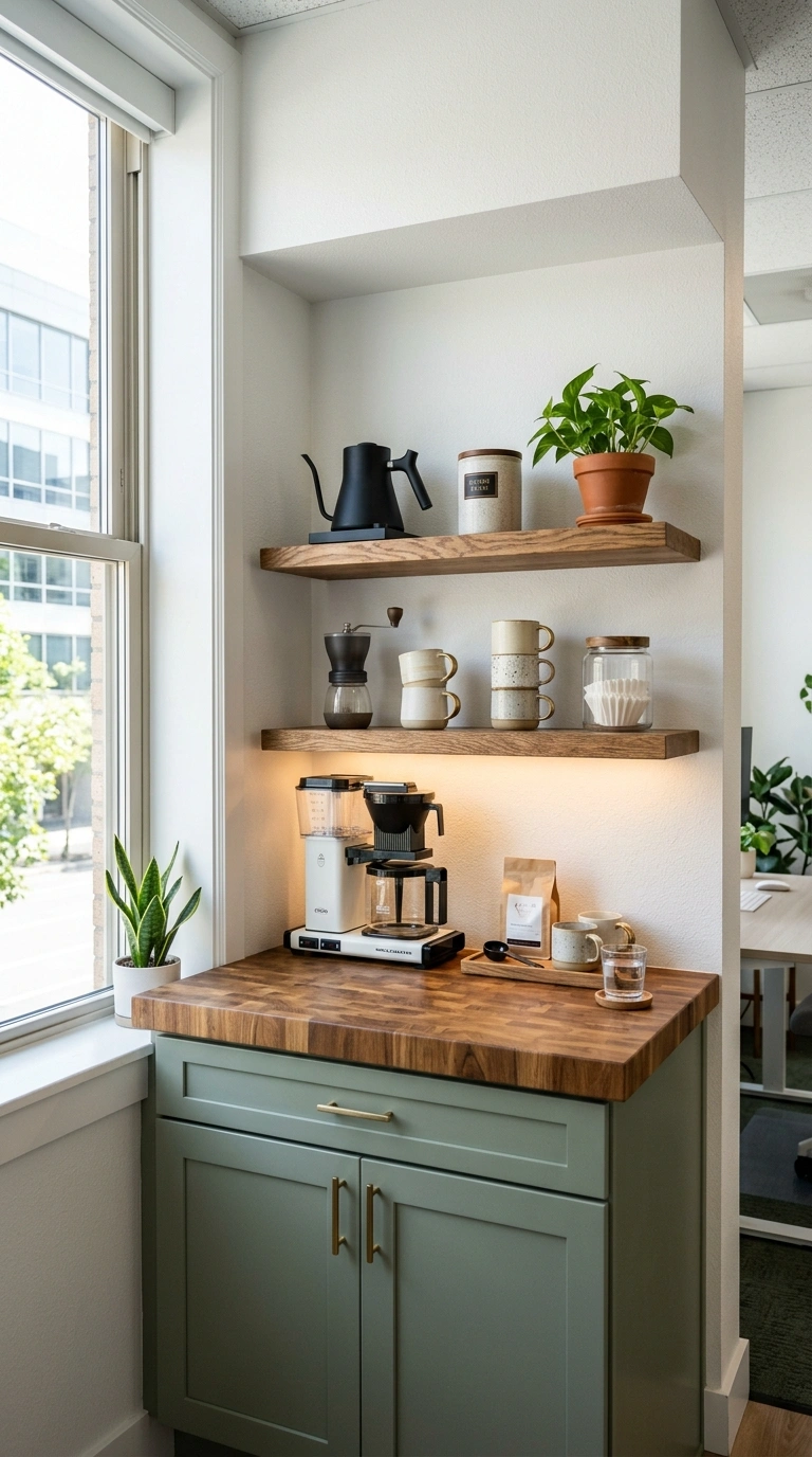 003 Built In Cabinet Nook A built in coffee nook in an