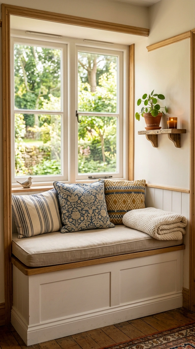 003 Window Seat Bench A cozy window seat bench built i