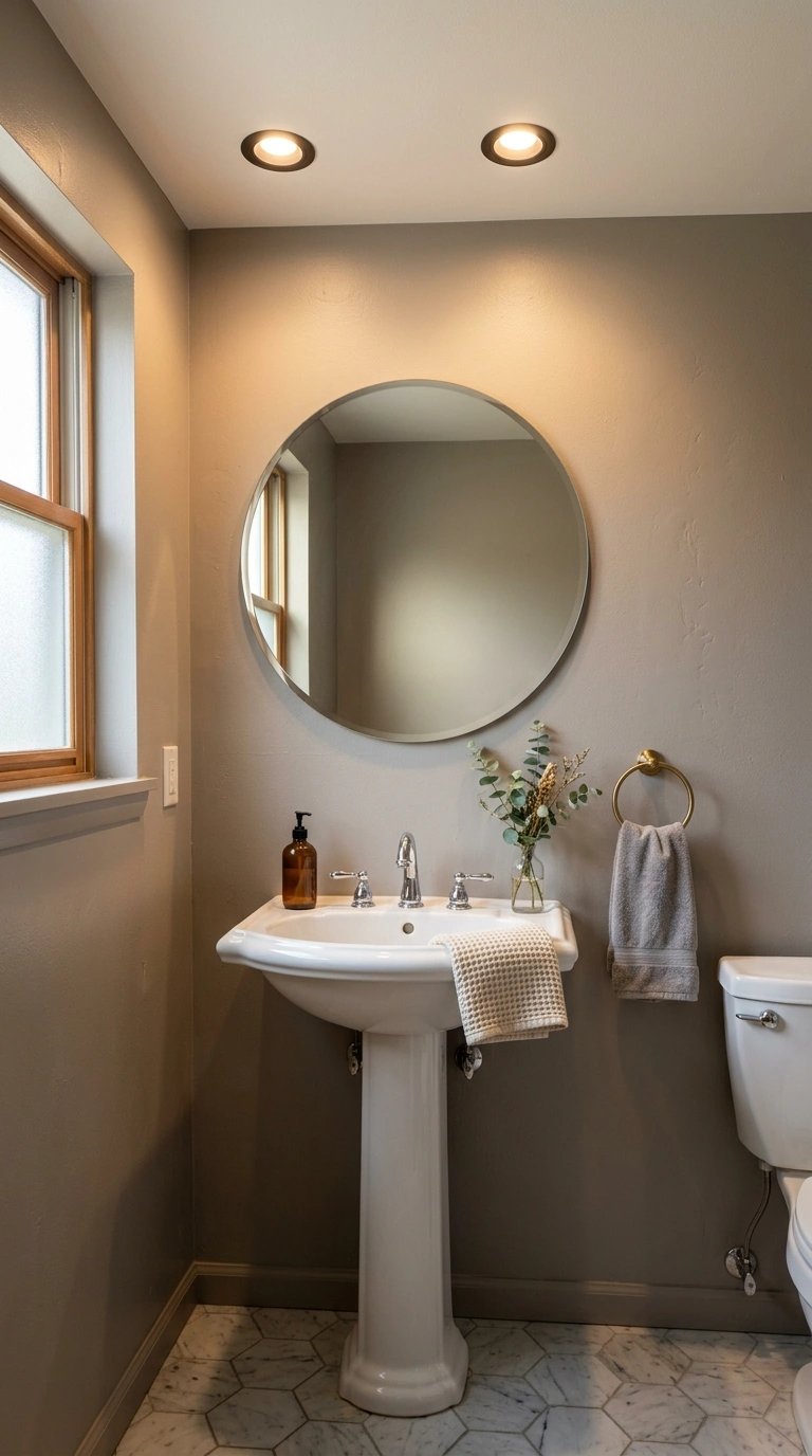 014 Recessed Ceiling Spotlights A small bathroom powde