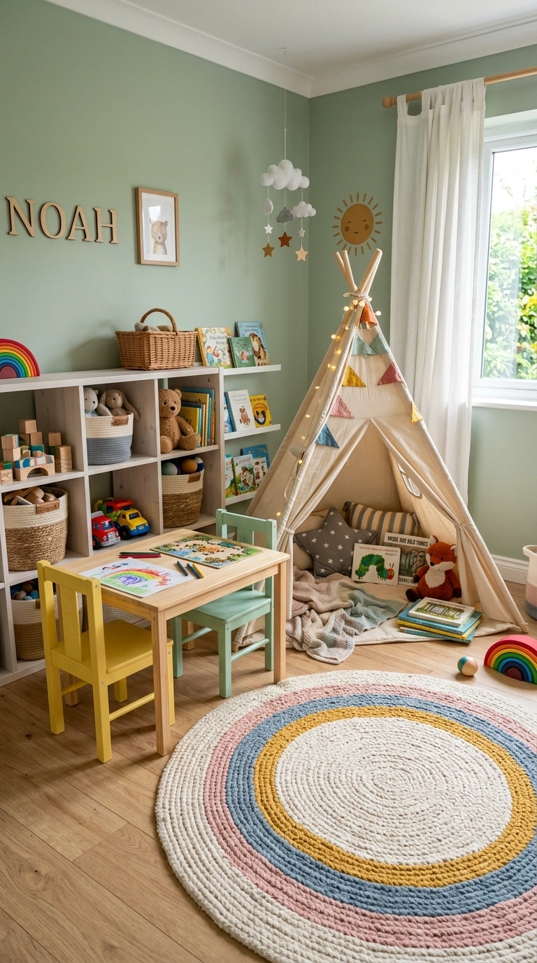 019 Kids Play Corner A bright bedroom corner styled as